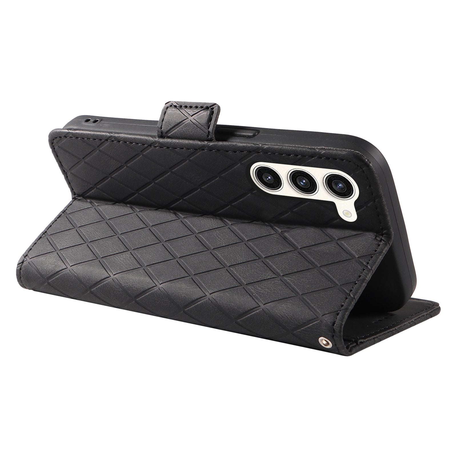 Rhombus Imprinted Case for Samsung Galaxy S23 Wallet Stand PU Leather Phone Cover Rhombus Imprinted Case for Samsung Galaxy S23 Wallet Stand PU Leather Phone Cover